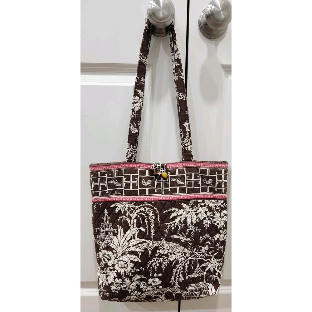 VERA BRADLEY Tote Imperial‎ Toile Pattern RETIRED, Toggle Cloture Shoulder Bag
